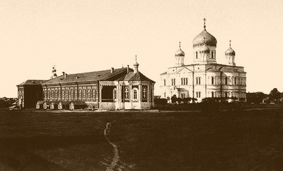 Вид Серафимо-Дивеевского монастыря с восточной стороны. Фото конца XIX в.