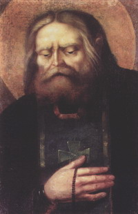 Иконное изображение старца Серафима. 40-е годы XIX века